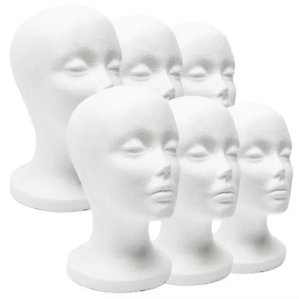 Cosplay Prop Foam - رأس مانيكان واحد لعرض القبعات والنظارات