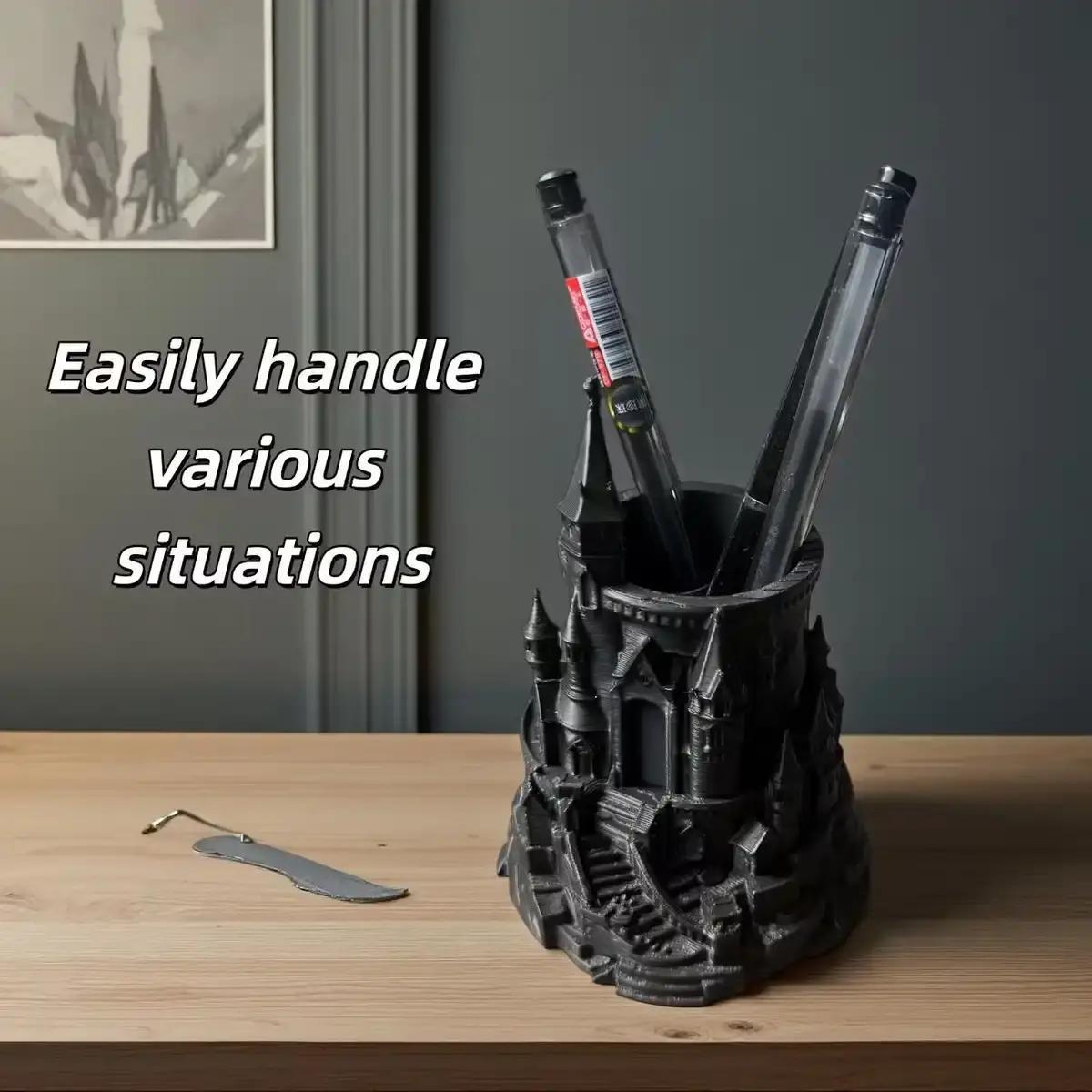 Cosplay Prop 3D Print - حامل أقلام هاري بوتر بتصميم داكن،