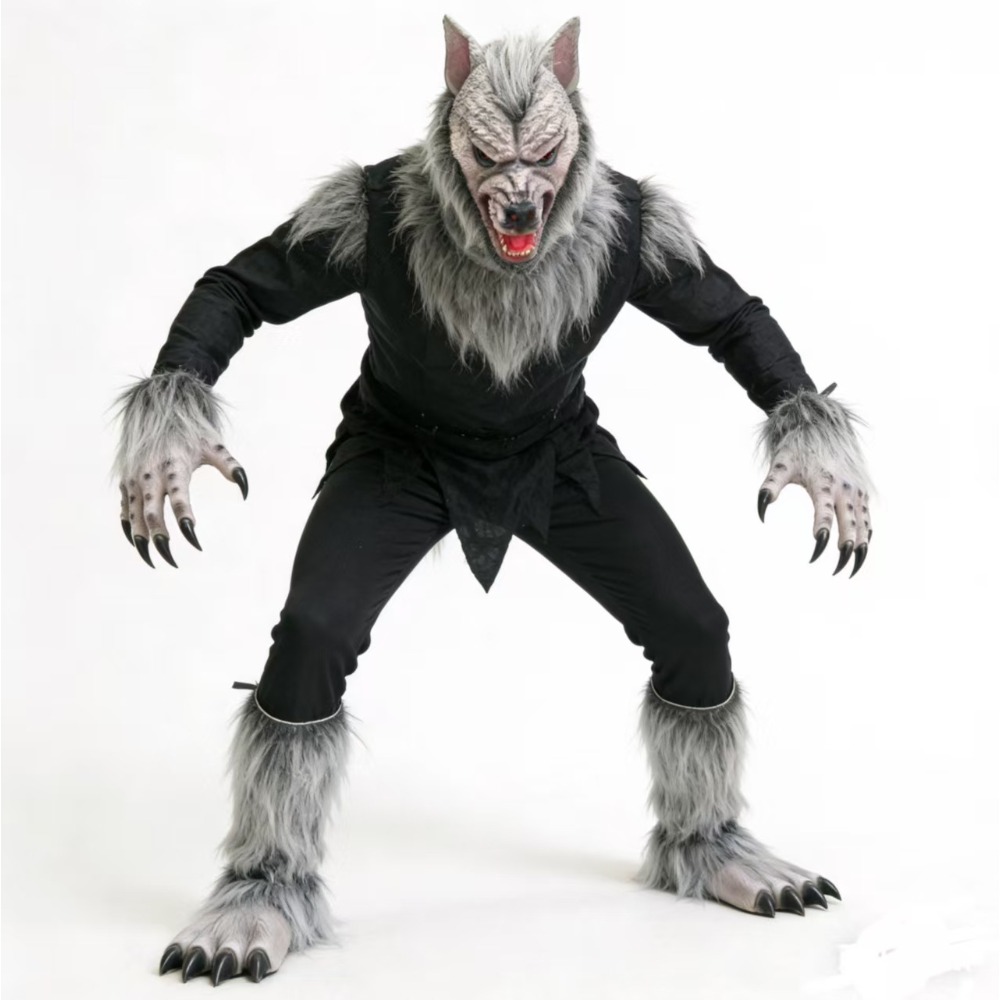 طقم زي ذئب بشري للهالوين، قناع - مراجعة Cosplay Prop Kit وسعره