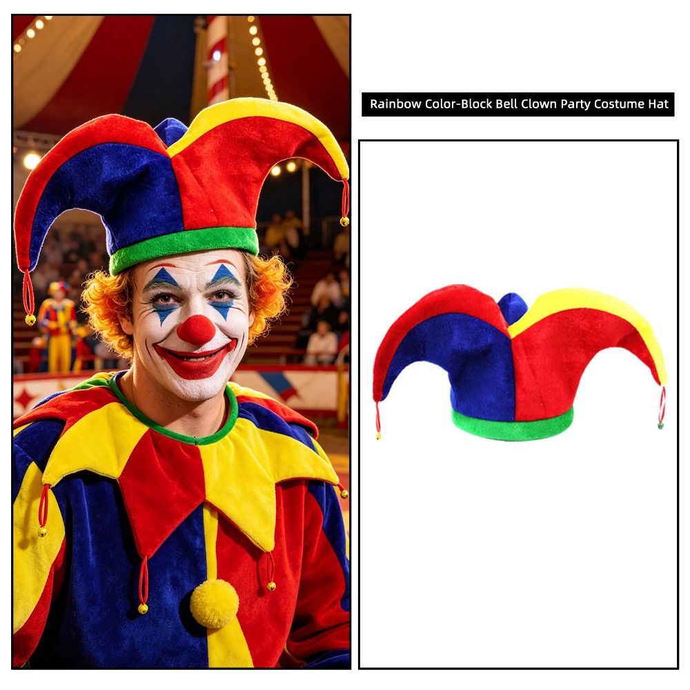 قبعة مهرج متعددة الألوان بتصمي - مراجعة Cosplay Prop Patterns وسعره