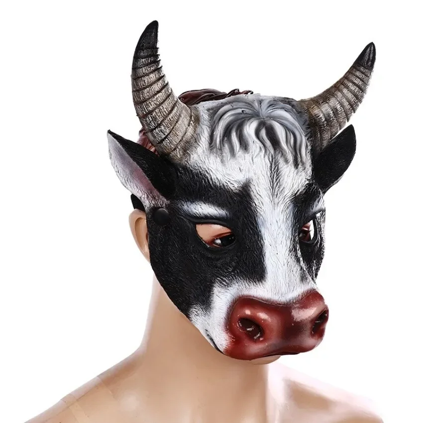 قناع رأس بقرة واقعي ثلاثي الأب - مراجعة Cosplay Prop Foam وسعره