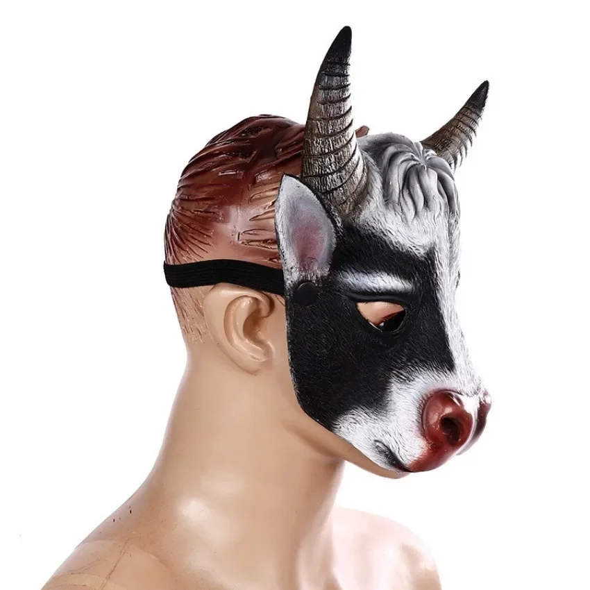 قناع رأس بقرة واقعي ثلاثي الأب - مراجعة Cosplay Prop Foam وسعره