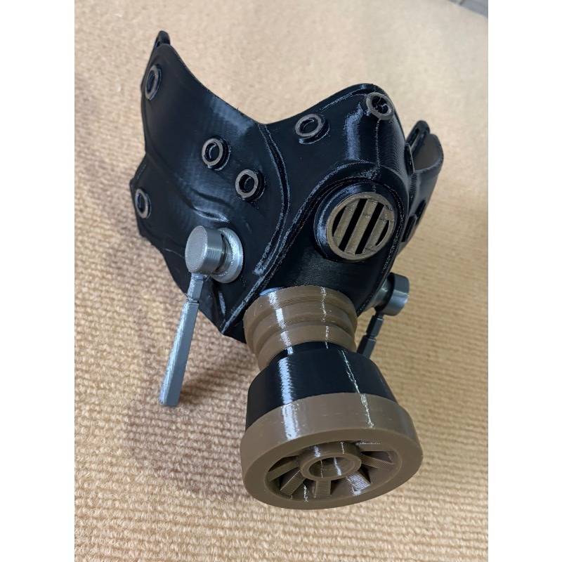 قناع غاز أسود ثلاثي الأبعاد مط - مراجعة Cosplay Prop 3D Print وسعره