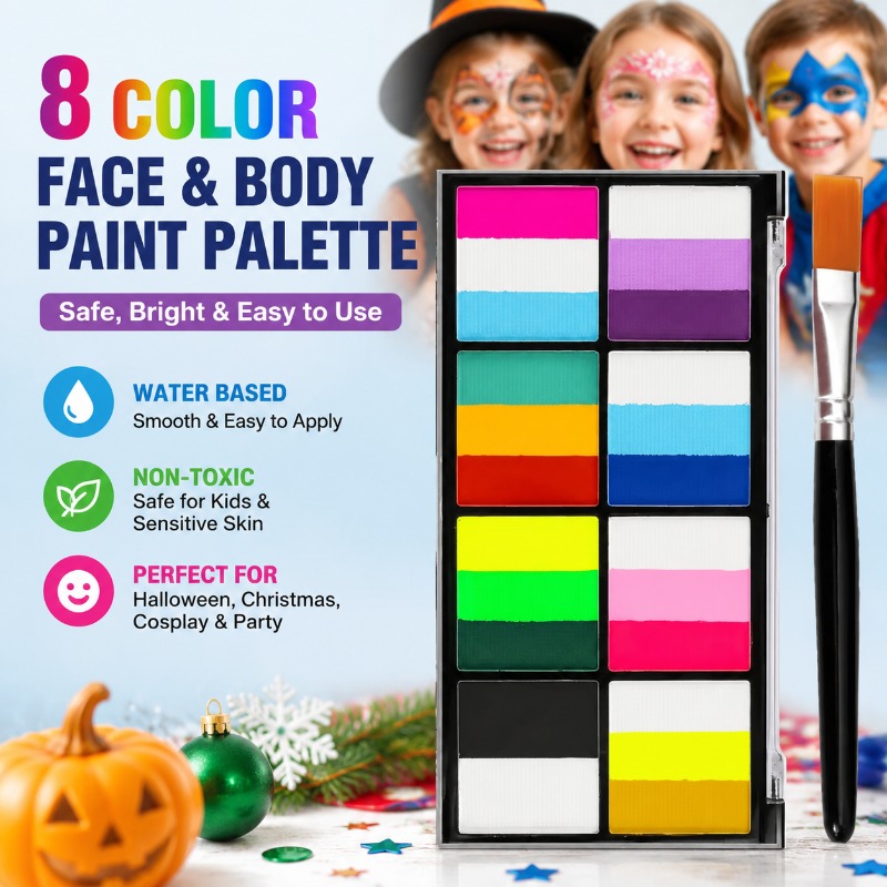 مجموعة ألوان قوس قزح للوجه وال - مراجعة Cosplay Prop Paint وسعره