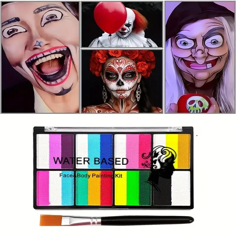 مجموعة ألوان قوس قزح للوجه وال - مراجعة Cosplay Prop Paint وسعره